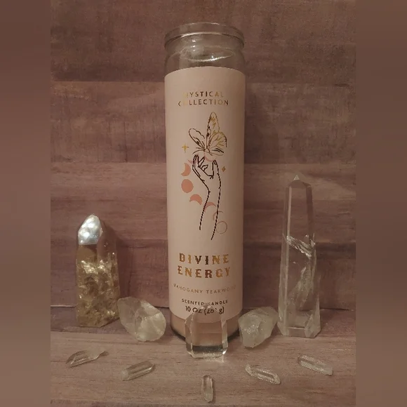 1 DAY SALE! Mahogany Teakwood Scented Candle Mystical Collection's Divine Energy - Picture 2 of 5